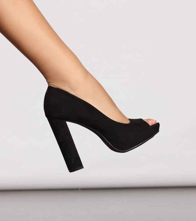 Peep Toe Platform Block Heels are chic ladies' shoes to complete your best 2023 outfits. They come in a variety of trendy women's shoe styles like platforms and dressy low-heels, & are available in wide widths for better comfort.