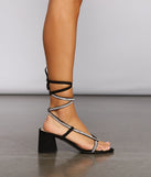Glam Diva Rhinestone Ankle Wrap Block Heels are chic ladies' shoes to complete your best 2023 outfits. They come in a variety of trendy women's shoe styles like platforms and dressy low-heels, & are available in wide widths for better comfort.