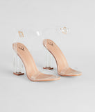Clearly On Trend Lucite Block Heels with on-trend details provides a stylish start to creating your graduation outfit for the 2024 Commencement or grad party!