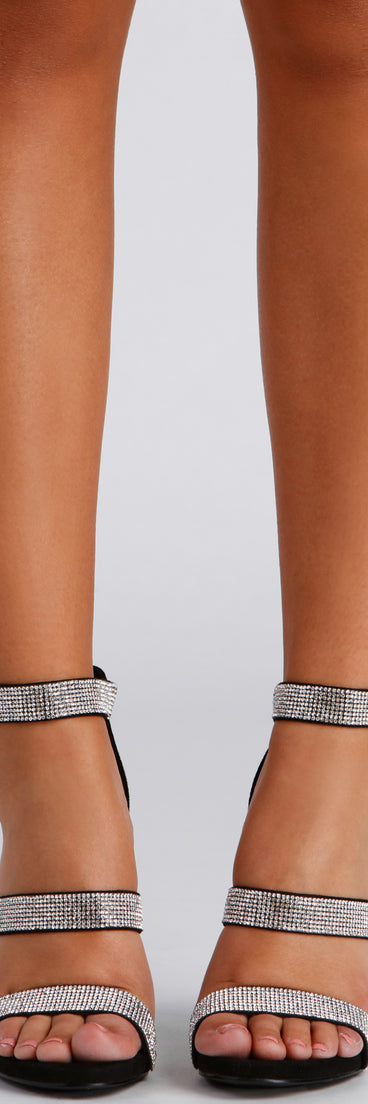 Sparkle Scene Rhinestone Chrome Block Heels are chic ladies' shoes to complete your best 2023 outfits. They come in a variety of trendy women's shoe styles like platforms and dressy low-heels, & are available in wide widths for better comfort.