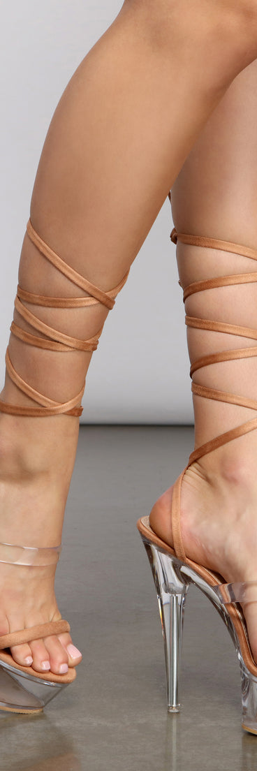 Scene Stealer Lace-Up Stiletto Heels are chic ladies' shoes to complete your best 2023 outfits. They come in a variety of trendy women's shoe styles like platforms and dressy low-heels, & are available in wide widths for better comfort.