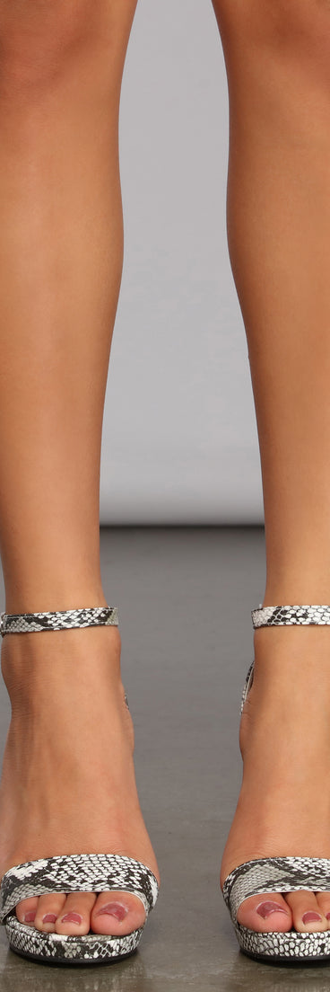 Lead On Snake Print Platform Stilettos are chic ladies' shoes to complete your best 2023 outfits. They come in a variety of trendy women's shoe styles like platforms and dressy low-heels, & are available in wide widths for better comfort.