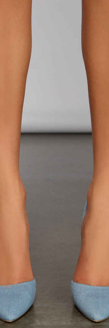 Stylish Step Denim Stiletto Pumps are chic ladies' shoes to complete your best 2023 outfits. They come in a variety of trendy women's shoe styles like platforms and dressy low-heels, & are available in wide widths for better comfort.