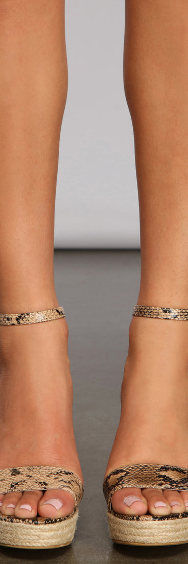 Step It Up Snake Print Platform Heels are chic ladies' shoes to complete your best 2023 outfits. They come in a variety of trendy women's shoe styles like platforms and dressy low-heels, & are available in wide widths for better comfort.