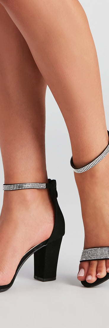 Glam Life Faux Suede Rhinestone Block Heels are chic ladies' shoes to complete your best 2023 outfits. They come in a variety of trendy women's shoe styles like platforms and dressy low-heels, & are available in wide widths for better comfort.