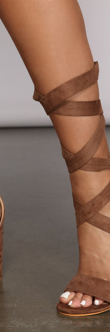 Lace-Up Glam Faux Suede Block Heels are chic ladies' shoes to complete your best 2023 outfits. They come in a variety of trendy women's shoe styles like platforms and dressy low-heels, & are available in wide widths for better comfort.