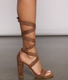 Lace-Up Glam Faux Suede Block Heels are chic ladies' shoes to complete your best 2023 outfits. They come in a variety of trendy women's shoe styles like platforms and dressy low-heels, & are available in wide widths for better comfort.