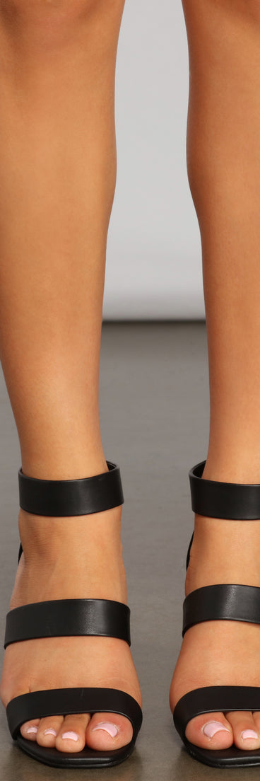 Triple Threat Faux Leather Block Heels are chic ladies' shoes to complete your best 2023 outfits. They come in a variety of trendy women's shoe styles like platforms and dressy low-heels, & are available in wide widths for better comfort.