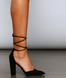 Bring It Lace-Up Nubuck Block Heels are chic ladies' shoes to complete your best 2023 outfits. They come in a variety of trendy women's shoe styles like platforms and dressy low-heels, & are available in wide widths for better comfort.