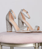 Step Out In Glam Rhinestone Block Heels are chic ladies' shoes to complete your best 2023 outfits. They come in a variety of trendy women's shoe styles like platforms and dressy low-heels, & are available in wide widths for better comfort.