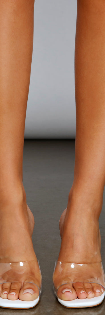 In The Know Lucite Mules are chic ladies' shoes to complete your best 2023 outfits. They come in a variety of trendy women's shoe styles like platforms and dressy low-heels, & are available in wide widths for better comfort.