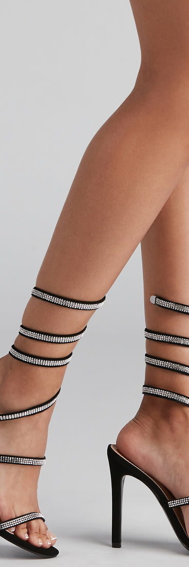 Encircled In Glam Rhinestone Stilettos are chic ladies' shoes to complete your best 2023 outfits. They come in a variety of trendy women's shoe styles like platforms and dressy low-heels, & are available in wide widths for better comfort.