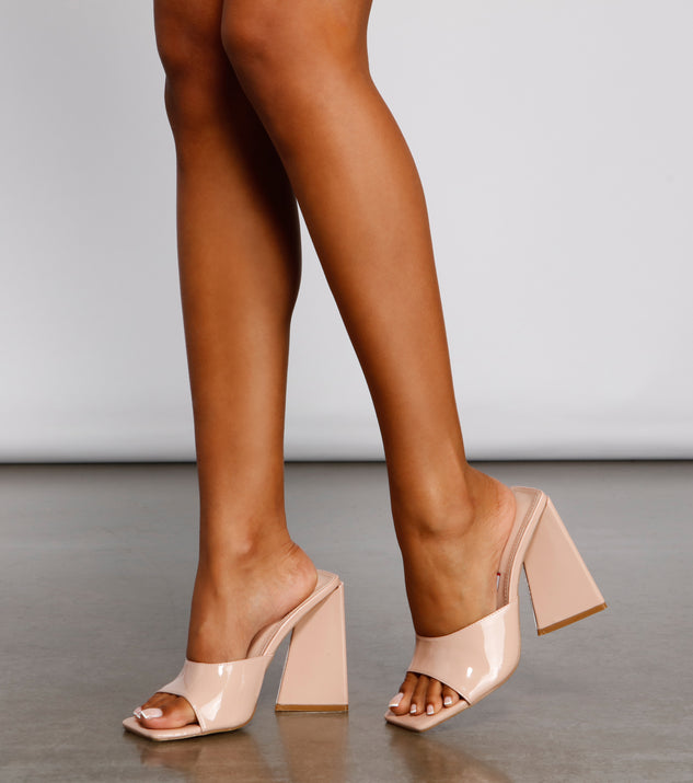 Don't Stop The Party Faux Patent Leather Block Heels are chic ladies' shoes to complete your best 2023 outfits. They come in a variety of trendy women's shoe styles like platforms and dressy low-heels, & are available in wide widths for better comfort.