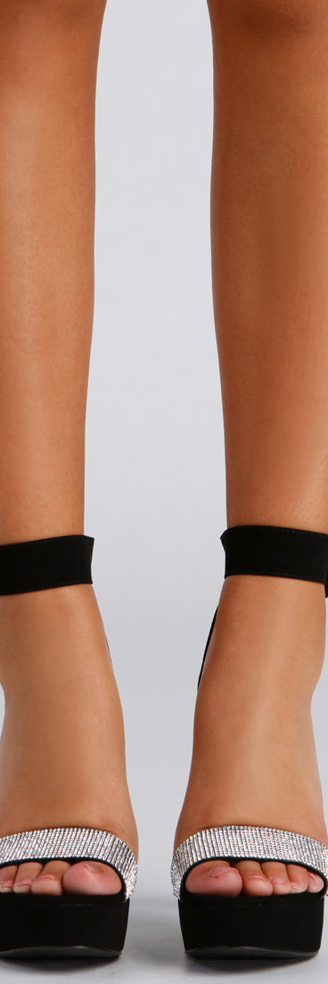 Glam Heights Rhinestone Nubuck Stiletto Heels are chic ladies' shoes to complete your best 2023 outfits. They come in a variety of trendy women's shoe styles like platforms and dressy low-heels, & are available in wide widths for better comfort.