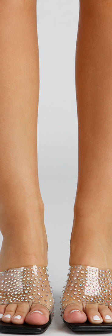 Clear Trends Rhinestone Lucite Heel Mules are chic ladies' shoes to complete your best 2023 outfits. They come in a variety of trendy women's shoe styles like platforms and dressy low-heels, & are available in wide widths for better comfort.