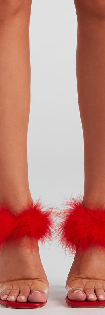 Wait Fur It Marabou Lucite Heels are chic ladies' shoes to complete your best 2023 outfits. They come in a variety of trendy women's shoe styles like platforms and dressy low-heels, & are available in wide widths for better comfort.