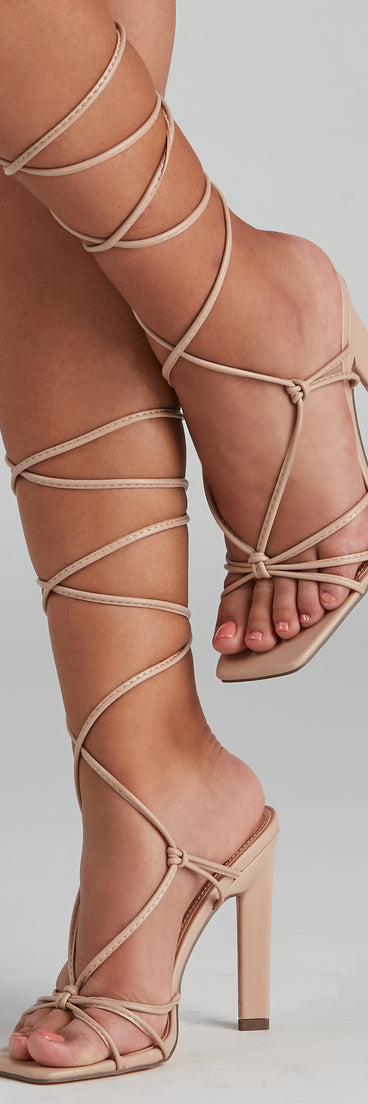 Strap Up PU Knotted Block Heels are chic ladies' shoes to complete your best 2023 outfits. They come in a variety of trendy women's shoe styles like platforms and dressy low-heels, & are available in wide widths for better comfort.