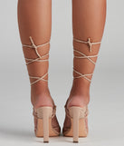 Strap Up PU Knotted Block Heels are chic ladies' shoes to complete your best 2023 outfits. They come in a variety of trendy women's shoe styles like platforms and dressy low-heels, & are available in wide widths for better comfort.