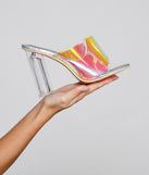 Get That Glow Clear Heel Mules are chic ladies' shoes to complete your best 2023 outfits. They come in a variety of trendy women's shoe styles like platforms and dressy low-heels, & are available in wide widths for better comfort.