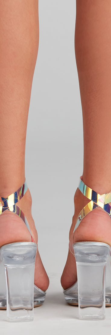 Mirror, Mirror PVC Strap Lucite Heels are chic ladies' shoes to complete your best 2023 outfits. They come in a variety of trendy women's shoe styles like platforms and dressy low-heels, & are available in wide widths for better comfort.