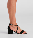 Cross Paths Nubuck Block Heels are chic ladies' shoes to complete your best 2023 outfits. They come in a variety of trendy women's shoe styles like platforms and dressy low-heels, & are available in wide widths for better comfort.
