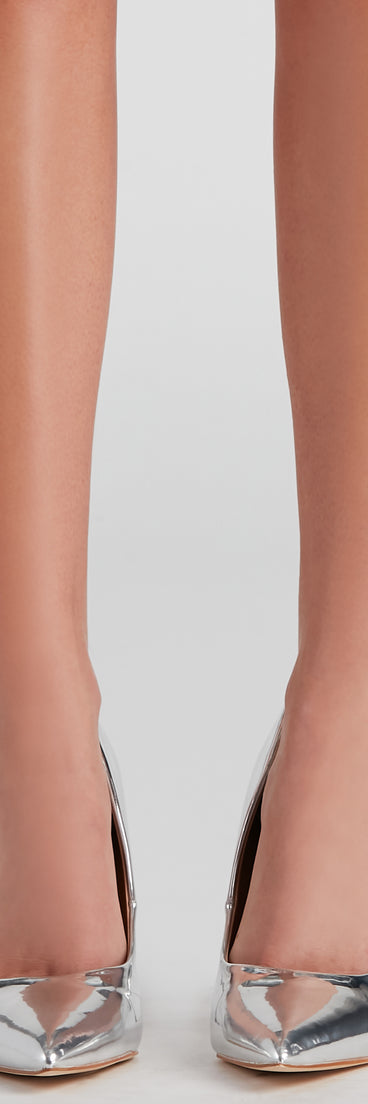 Magic Moment Chrome Stiletto Pumps are chic ladies' shoes to complete your best 2023 outfits. They come in a variety of trendy women's shoe styles like platforms and dressy low-heels, & are available in wide widths for better comfort.