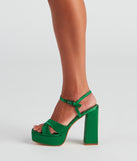 Party Perfect Satin Platform Block Heels are chic ladies' shoes to complete your best 2023 outfits. They come in a variety of trendy women's shoe styles like platforms and dressy low-heels, & are available in wide widths for better comfort.