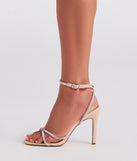 Haute Line Bling Stiletto Heels has high-heel or platform options for comfort while you dance and unique homecoming shoe details to compliment your 2023 Homecoming dress!
