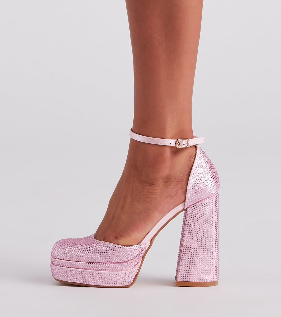 Glam Diva Rhinestone Platform Heels & Windsor