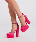 Season To Party Satin Platform Pumps are chic ladies' shoes to complete your best 2023 outfits. They come in a variety of trendy women's shoe styles like platforms and dressy low-heels, & are available in wide widths for better comfort.
