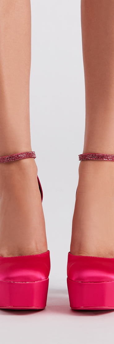 Season To Party Satin Platform Pumps are chic ladies' shoes to complete your best 2023 outfits. They come in a variety of trendy women's shoe styles like platforms and dressy low-heels, & are available in wide widths for better comfort.