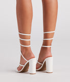 Turn It Up Spiral Strap Block Heels are chic ladies' shoes to complete your best 2023 outfits. They come in a variety of trendy women's shoe styles like platforms and dressy low-heels, & are available in wide widths for better comfort.