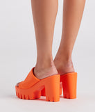 Trendy Girl Era Chunky Platform Mules is a fire pick to create 2023 festival outfits, concert dresses, outfits for raves, or to complete your best party outfits or clubwear!