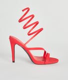 Amp It Up Spiral Stiletto Heels are chic ladies' shoes to complete your best 2023 outfits. They come in a variety of trendy women's shoe styles like platforms and dressy low-heels, & are available in wide widths for better comfort.