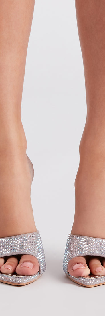 Enchant In Rhinestone Stiletto Mules are chic ladies' shoes to complete your best 2023 outfits. They come in a variety of trendy women's shoe styles like platforms and dressy low-heels, & are available in wide widths for better comfort.