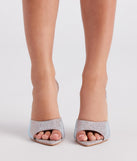 Enchant In Rhinestone Stiletto Mules are chic ladies' shoes to complete your best 2023 outfits. They come in a variety of trendy women's shoe styles like platforms and dressy low-heels, & are available in wide widths for better comfort.