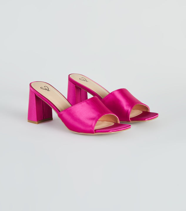 Let's Party Satin Low-Heel Mules are chic ladies' shoes to complete your best 2023 outfits. They come in a variety of trendy women's shoe styles like platforms and dressy low-heels, & are available in wide widths for better comfort.