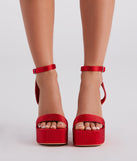 Glam Icon Rhinestone Platform Heels are chic ladies' shoes to complete your best 2023 outfits. They come in a variety of trendy women's shoe styles like platforms and dressy low-heels, & are available in wide widths for better comfort.