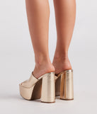 Sassy Strikes Again Metallic Platform Mules are chic ladies' shoes to complete your best 2023 outfits. They come in a variety of trendy women's shoe styles like platforms and dressy low-heels, & are available in wide widths for better comfort.