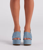 In My Jeans Denim Sling Back Platform Heels are chic ladies' shoes to complete your best 2023 outfits. They come in a variety of trendy women's shoe styles like platforms and dressy low-heels, & are available in wide widths for better comfort.