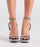All The Right Curves Rhinestone Heels has high-heel or platform options for comfort while you dance and unique homecoming shoe details to compliment your 2023 Homecoming dress!