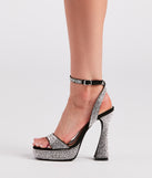 All The Right Curves Rhinestone Heels has high-heel or platform options for comfort while you dance and unique homecoming shoe details to compliment your 2023 Homecoming dress!