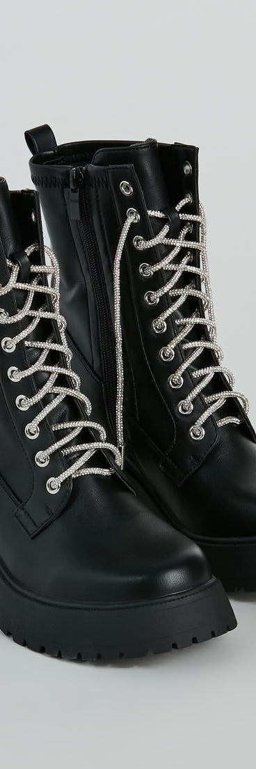 Cool Girl Amplified Rhinestone Shoe Laces is a fire pick to create a concert outfit, 2024 festival looks, outfits for raves, or to complete your best party outfits or clubwear!