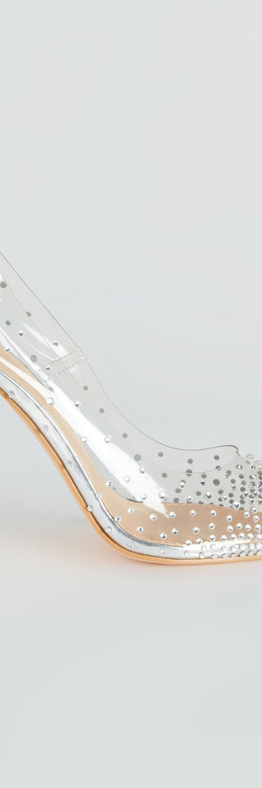 On Point PVC Rhinestone Stiletto Pumps are chic ladies' shoes to complete your best 2023 outfits. They come in a variety of trendy women's shoe styles like platforms and dressy low-heels, & are available in wide widths for better comfort.