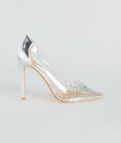On Point PVC Rhinestone Stiletto Pumps are chic ladies' shoes to complete your best 2023 outfits. They come in a variety of trendy women's shoe styles like platforms and dressy low-heels, & are available in wide widths for better comfort.