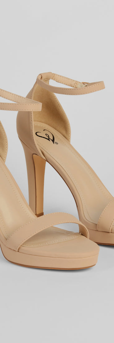 Flirty And Fun Nubuck Platform Stiletto Heels with on-trend details provides a stylish start to creating your graduation outfit for the 2024 Commencement or grad party!