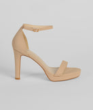 Flirty And Fun Nubuck Platform Stiletto Heels with on-trend details provides a stylish start to creating your graduation outfit for the 2024 Commencement or grad party!