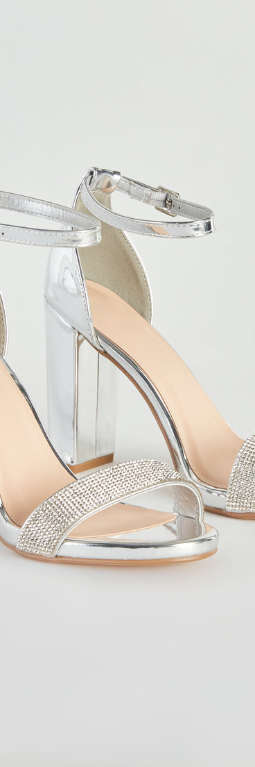 Mirrored Effect Rhinestone Metallic Heels are chic ladies' shoes to complete your best 2023 outfits. They come in a variety of trendy women's shoe styles like platforms and dressy low-heels, & are available in wide widths for better comfort.