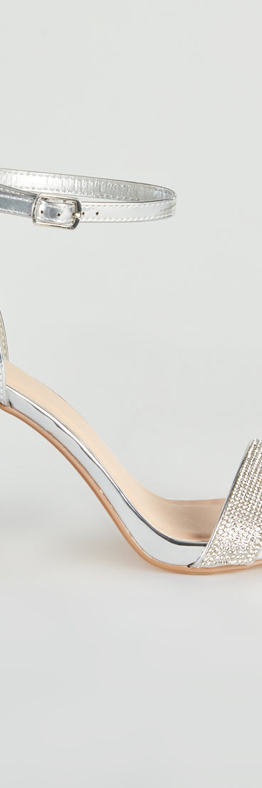Mirrored Effect Rhinestone Metallic Heels are chic ladies' shoes to complete your best 2023 outfits. They come in a variety of trendy women's shoe styles like platforms and dressy low-heels, & are available in wide widths for better comfort.