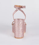Shining Star Glitter Platform Block Heels